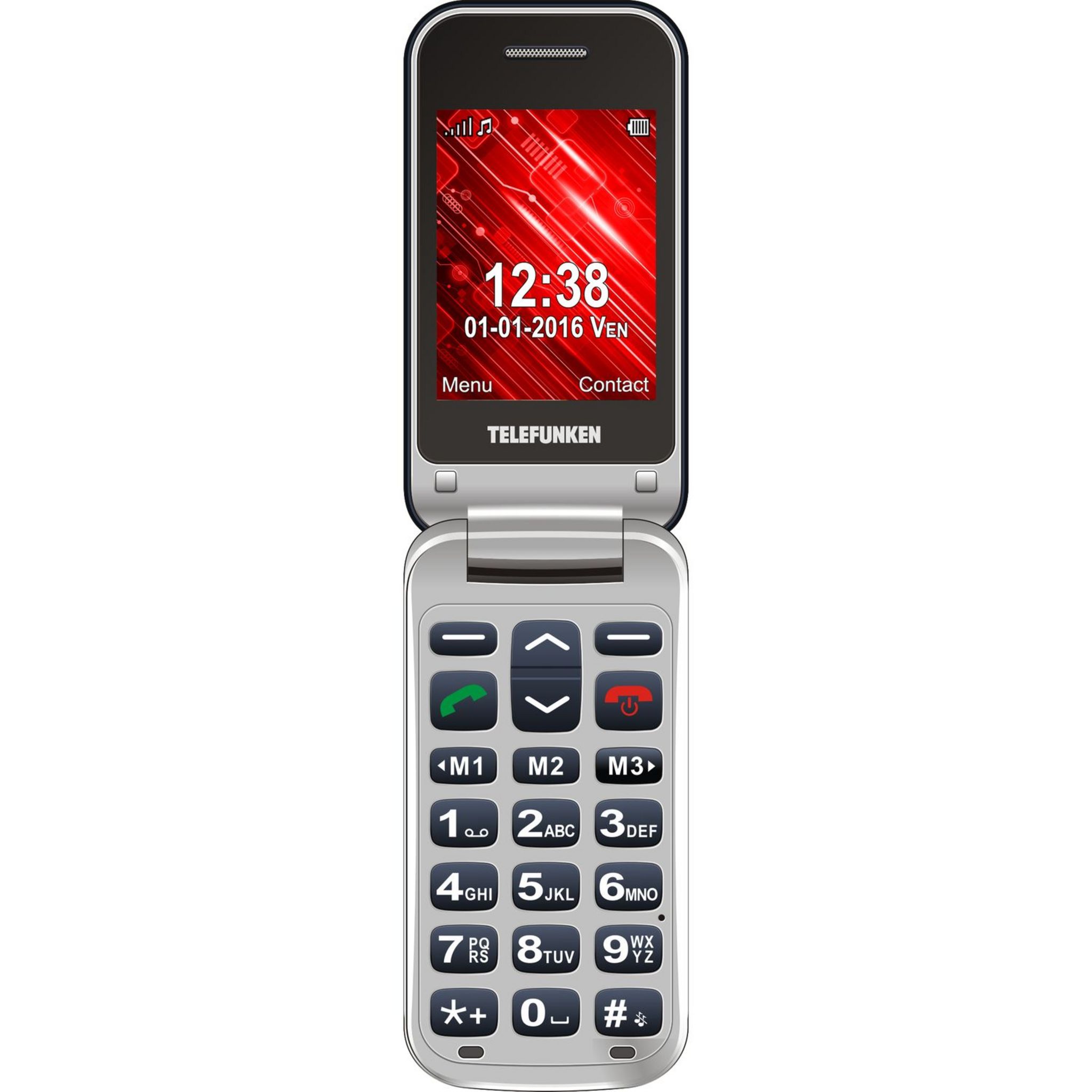 Voir la diapositive 1 : TELEFUNKEN Téléphone mobile TM210 - Rouge