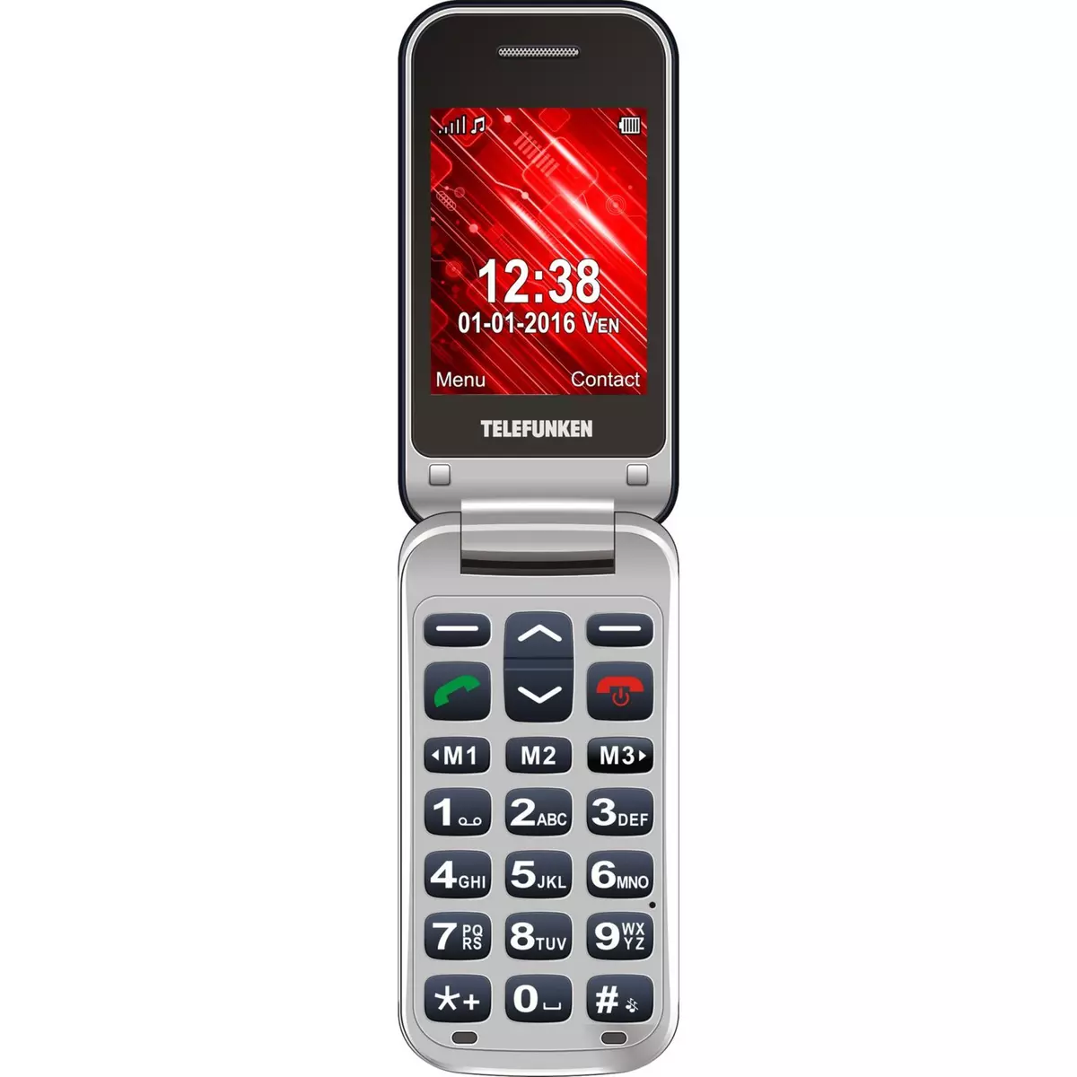 TELEFUNKEN Téléphone mobile TM210 - Rouge