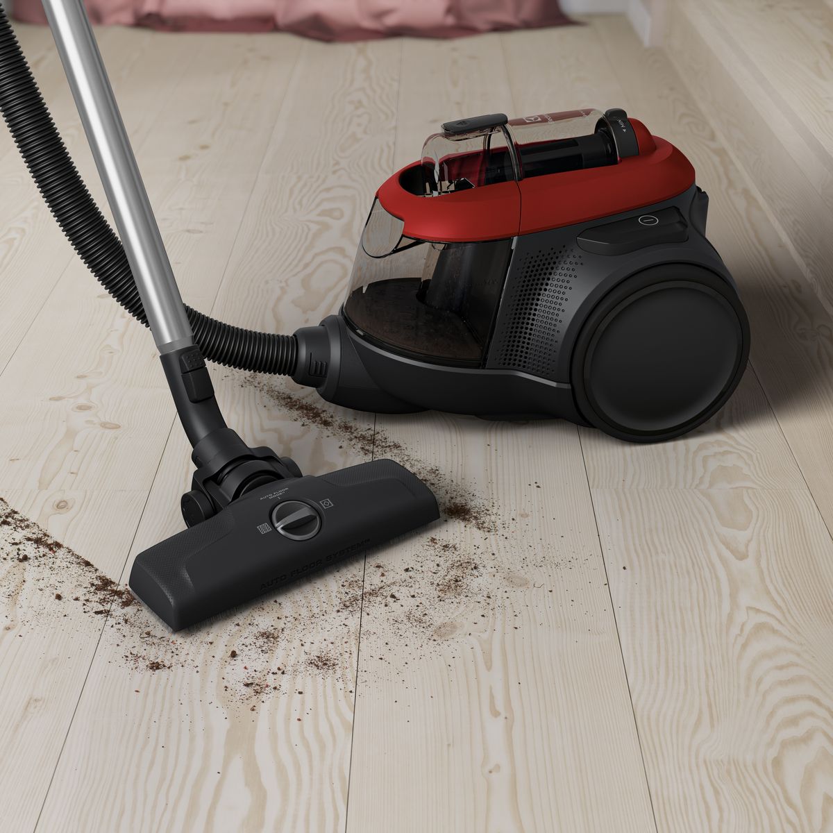 ELECTROLUX Aspirateur traîneau sans sac EL61C2CR - Noir et rouge