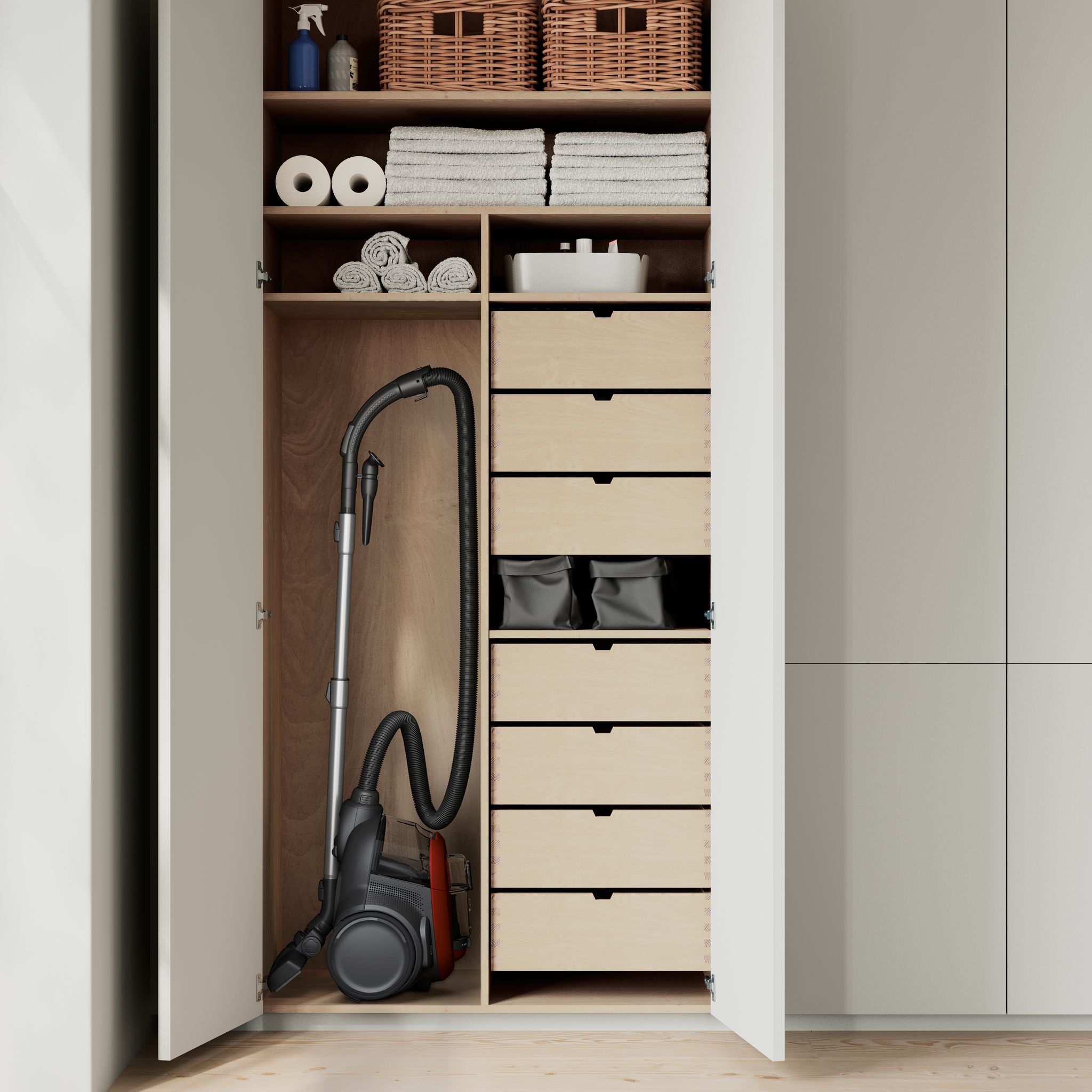 Voir la diapositive 6 : ELECTROLUX Aspirateur traîneau sans sac EL61C2CR - Noir et rouge