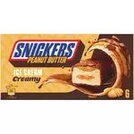 SNICKERS Creamy-Barre glacée au chocolat caramel et beurre de cacahuètes 6 pièces 234g