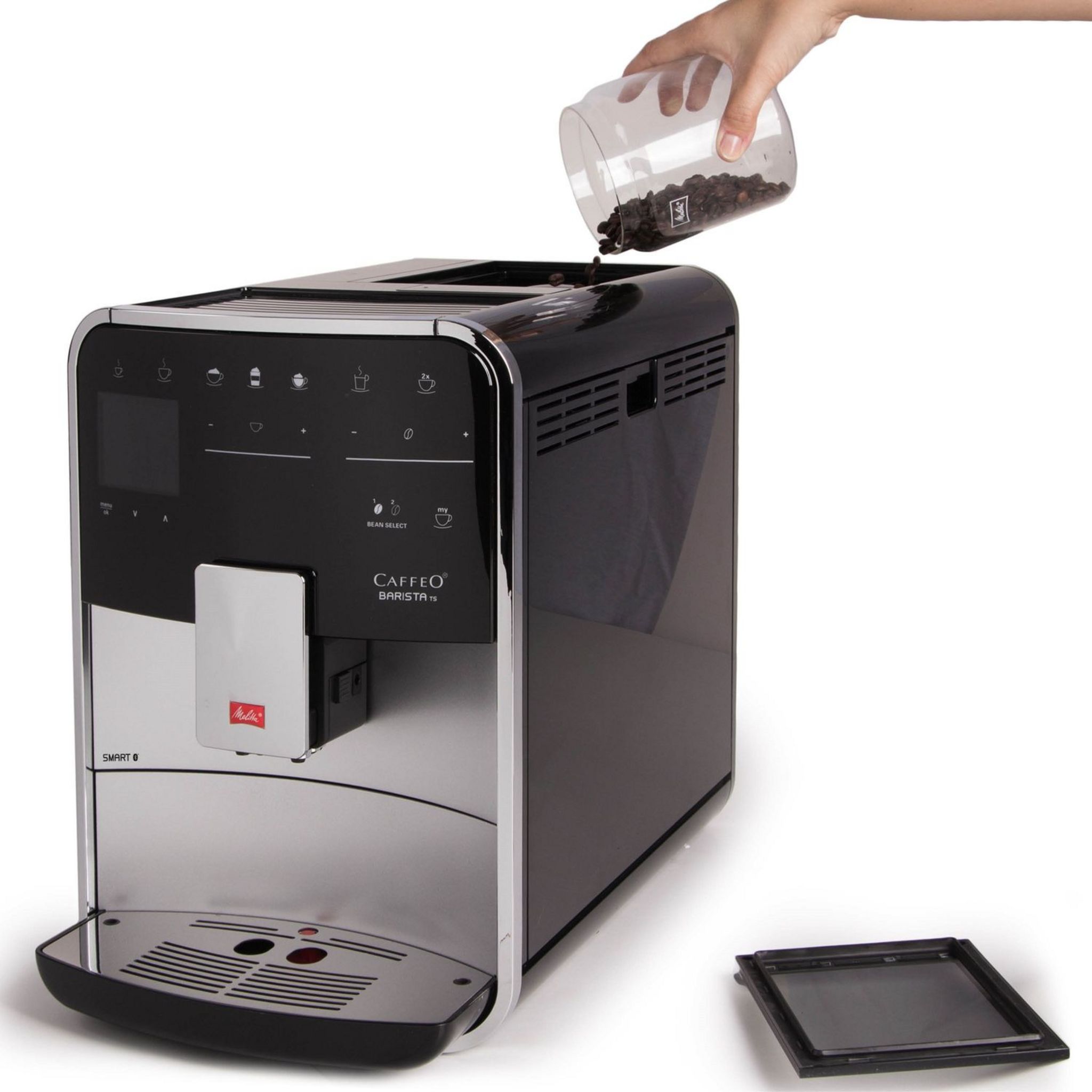 Voir la diapositive 5 : MELITTA Expresso broyeur F830-101 - Argent