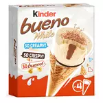 KINDER Bueno cônes glacés aux noisettes et chocolat blanc 4 pièces 248g