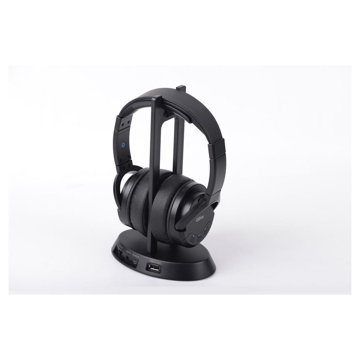 QILIVE Casque TV sans fil avec support Q.1482 - Noir