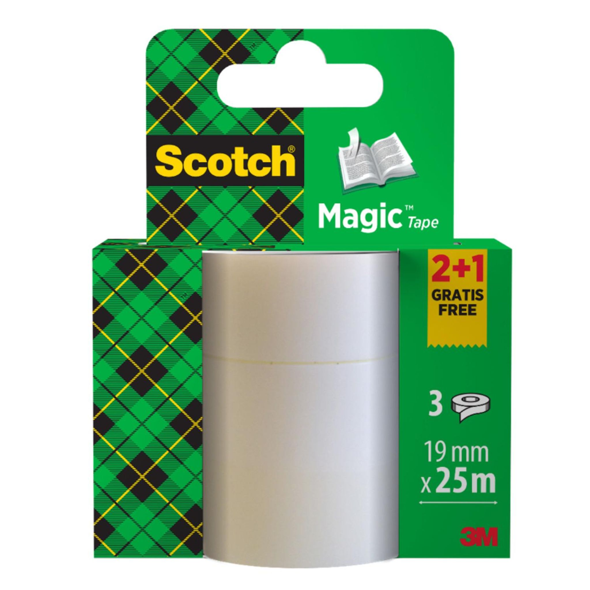 SCOTCH Recharge rouleau ruban adhésif Magic invisible 25m