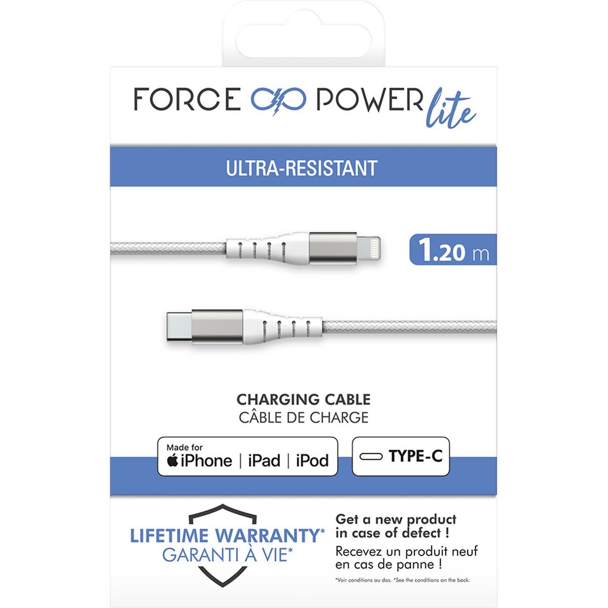 BIGBEN Câble de charge pour Apple iPhone/iPad/iPod - Blanc