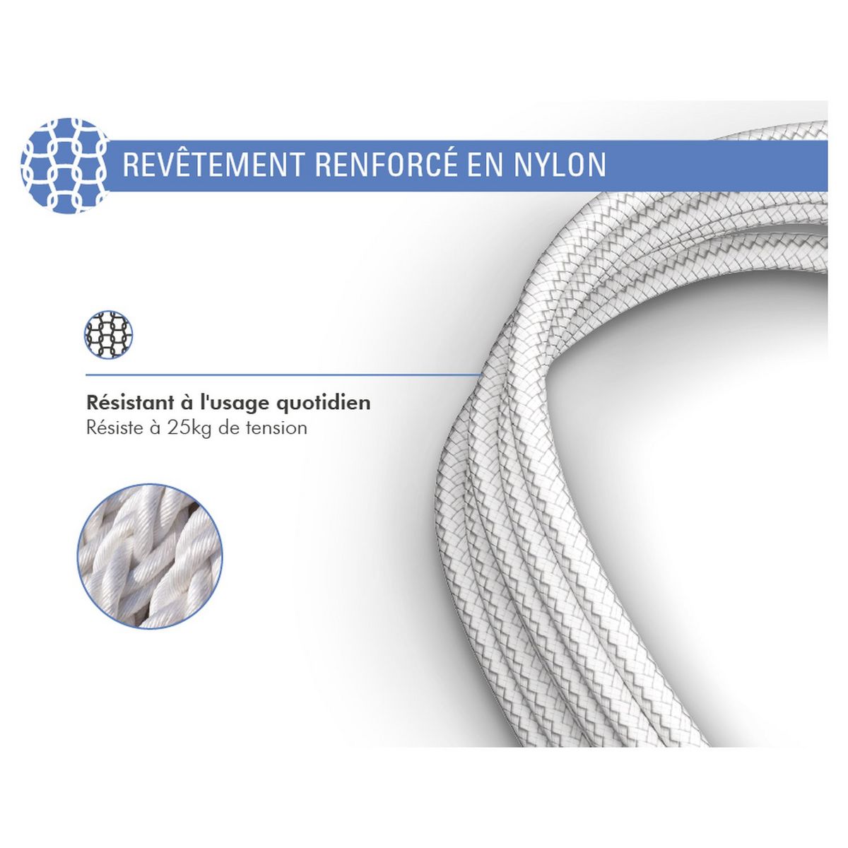 BIGBEN Câble de charge pour Apple iPhone/iPad/iPod - Blanc