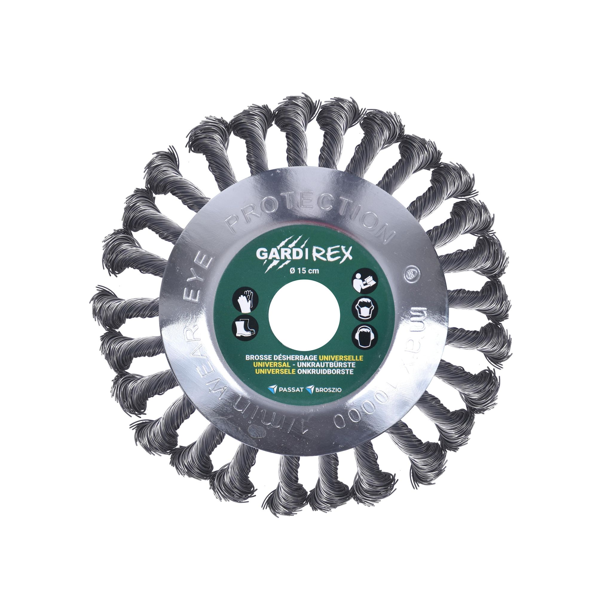 GARDIREX Brosse désherbage pour débroussailleuse 15 cm