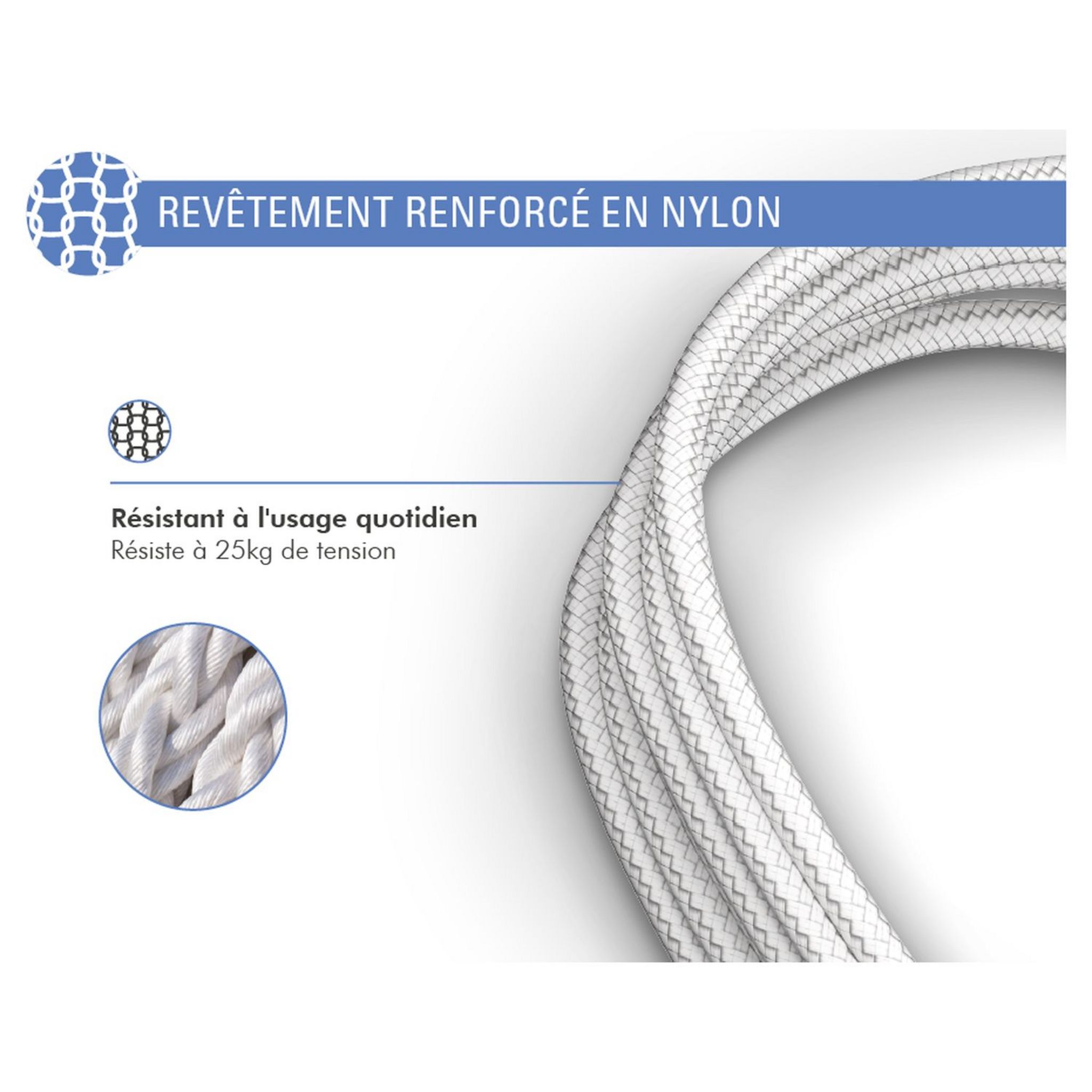 Voir la diapositive 5 : BIGBEN Câble de charge USB-C - Blanc