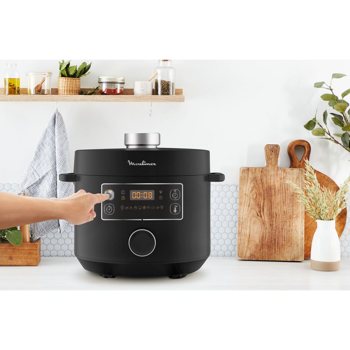 MOULINEX Multicuiseur rapide TURBO CUISINE CE754810 - Noir