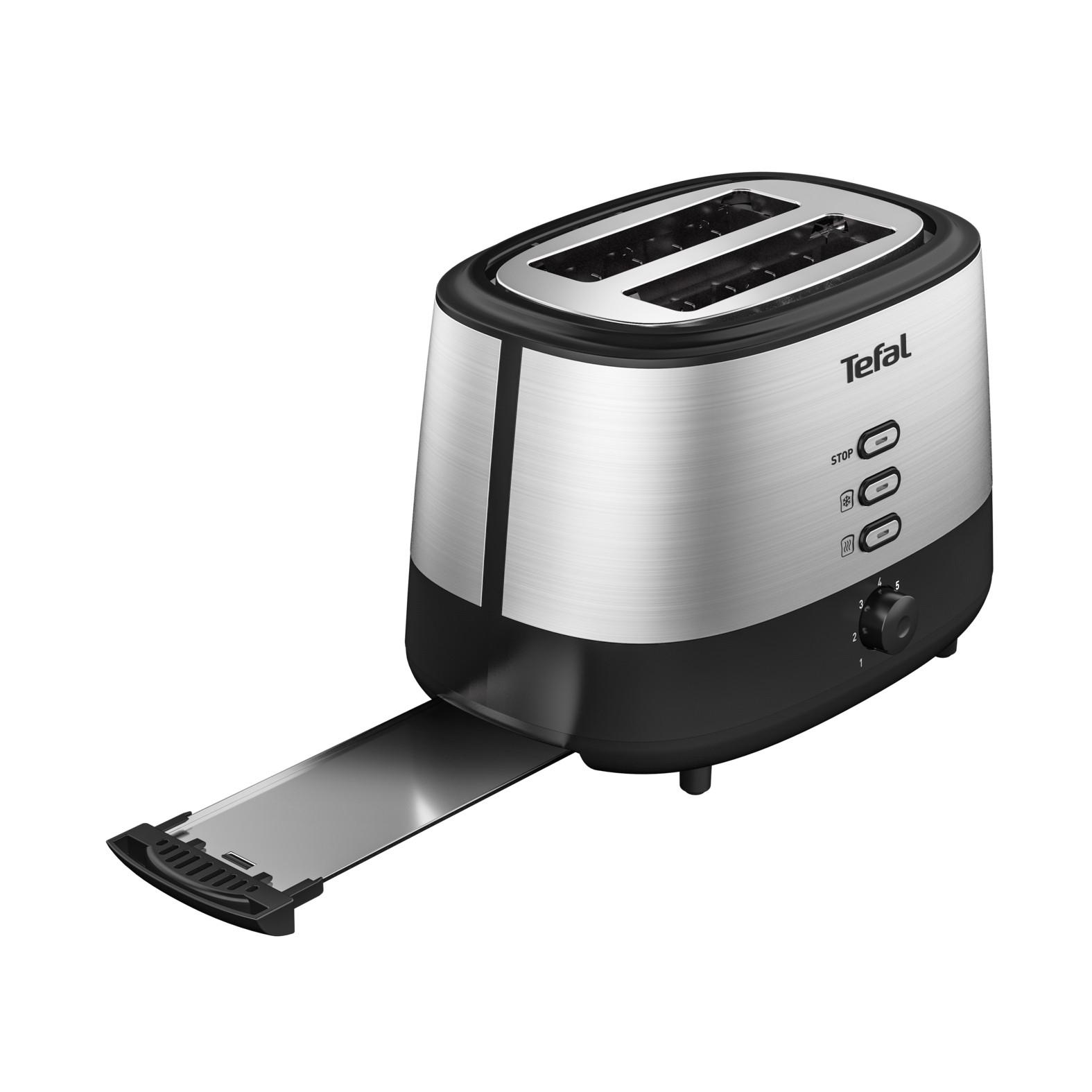 Voir la diapositive 3 : TEFAL Grille pain TT520D10 - Inox
