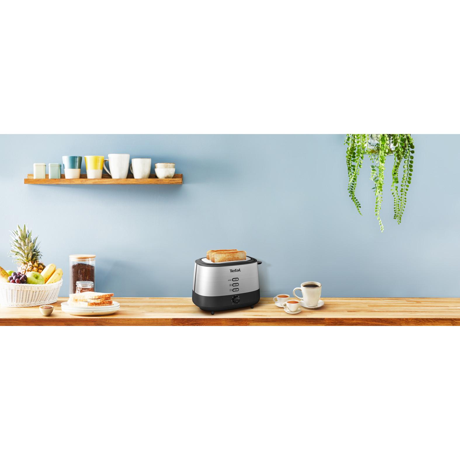 Voir la diapositive 5 : TEFAL Grille pain TT520D10 - Inox