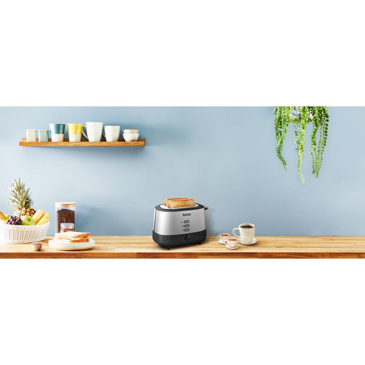 TEFAL Grille pain TT520D10 - Inox