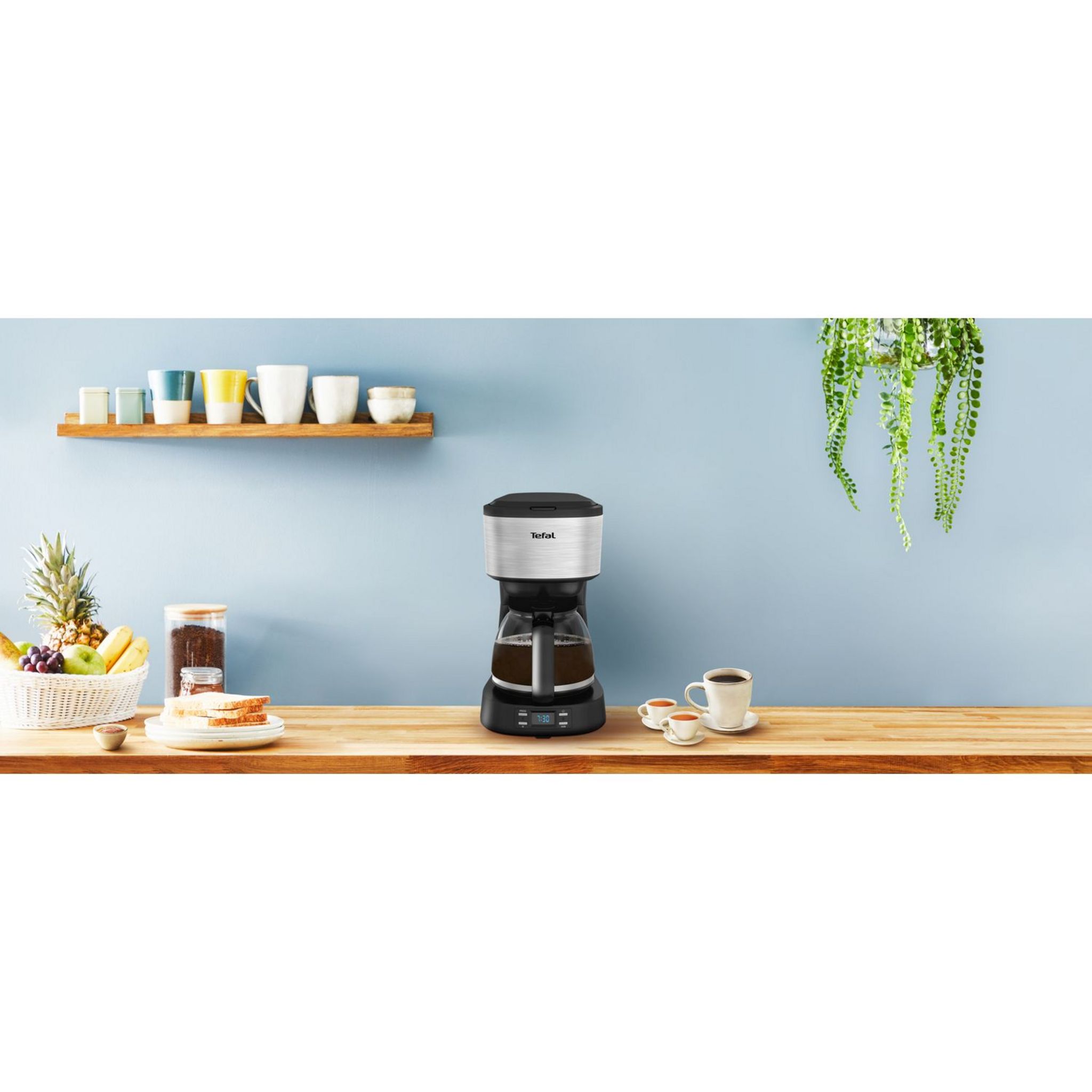 Voir la diapositive 8 : TEFAL Cafetière à filtre programmable CM520D10 - Inox