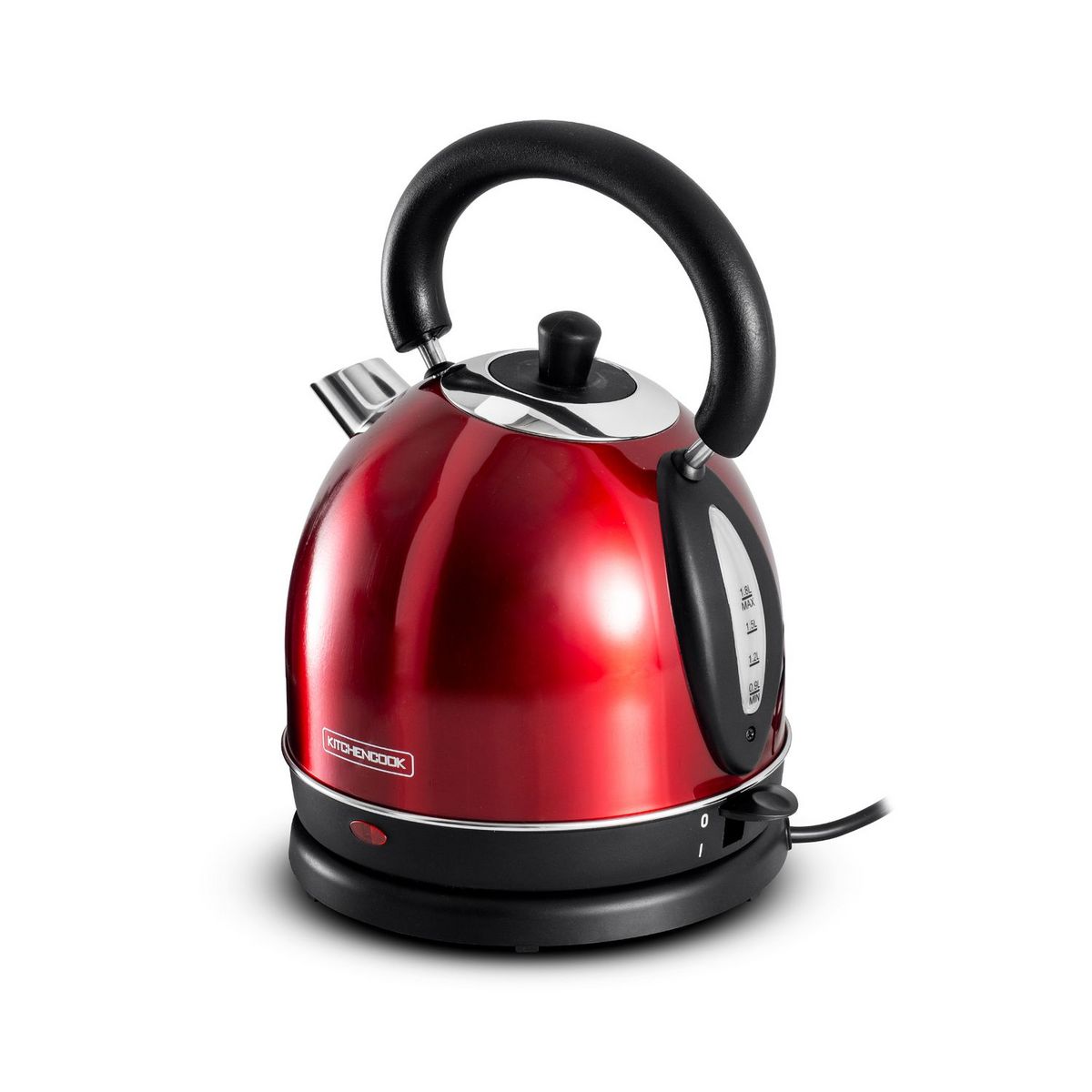 KITCHENCOOK Bouilloire électrique TEAKETTLE R - Rouge Inox