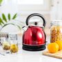 Voir la diapositive 9 : KITCHENCOOK Bouilloire électrique TEAKETTLE R - Rouge Inox