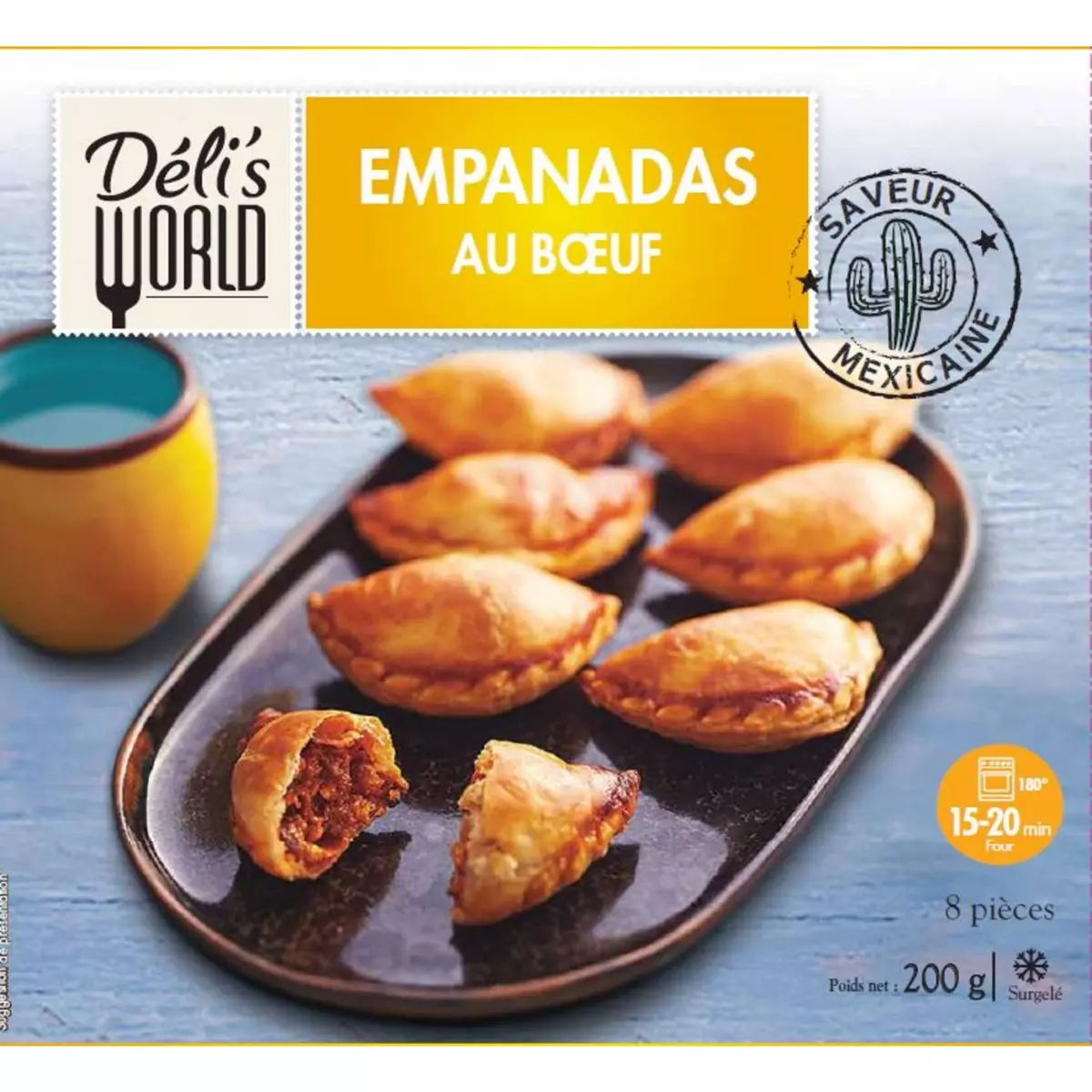 DELI'S WORLD Empanadas au bœuf 8 pièces 200g