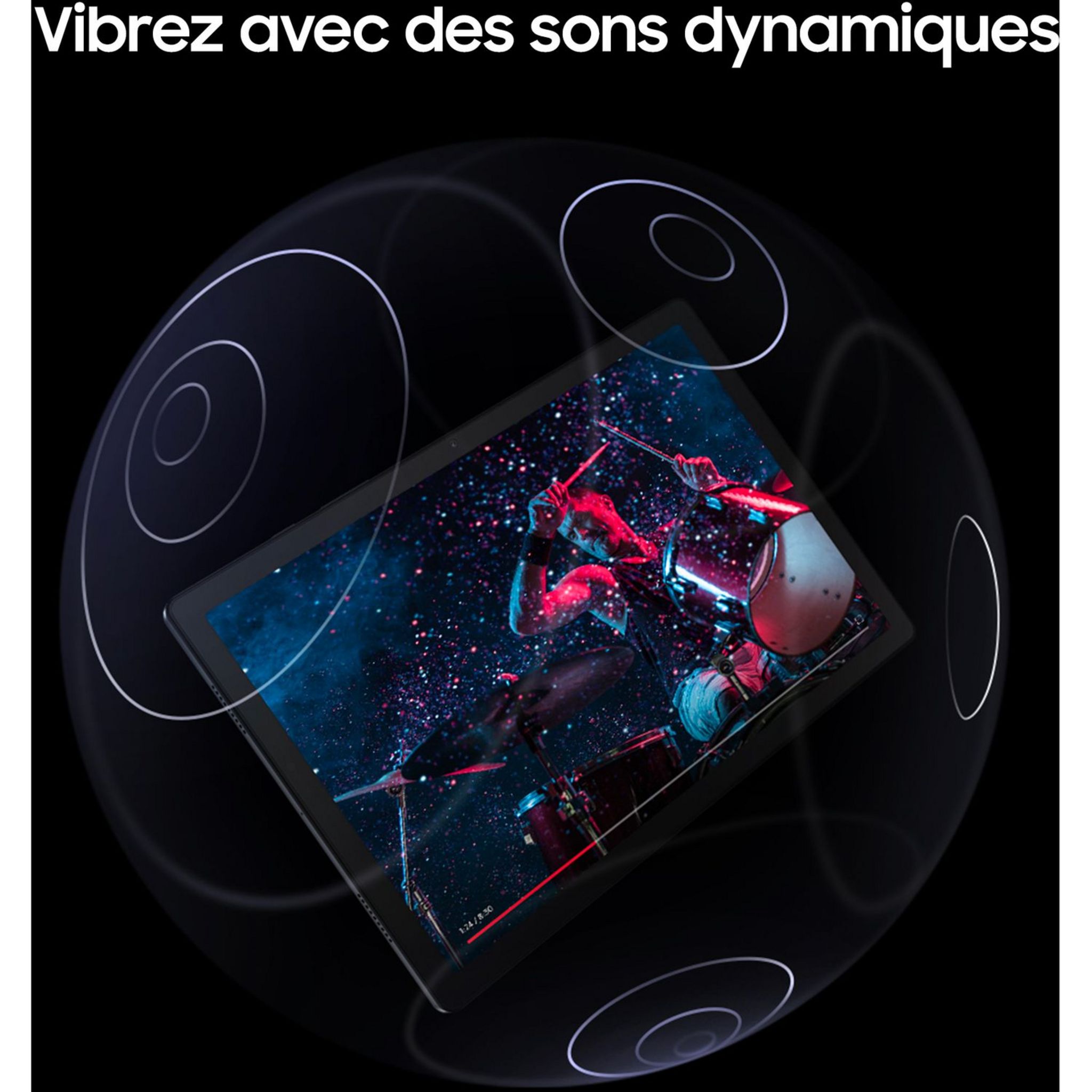 Voir la diapositive 5 : SAMSUNG Tablette GALAXY TAB A8 10.5" 64GO ANTHR - Gris