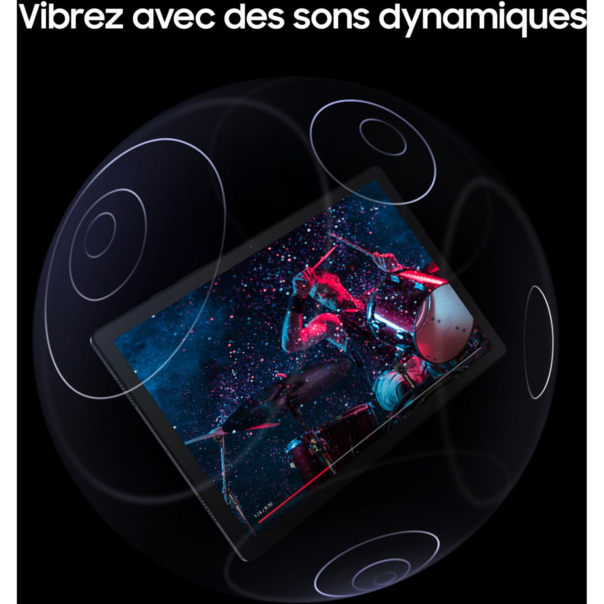 Voir la diapositive 5 : SAMSUNG Tablette GALAXY TAB A8 10.5" 32GO AGT - Argent