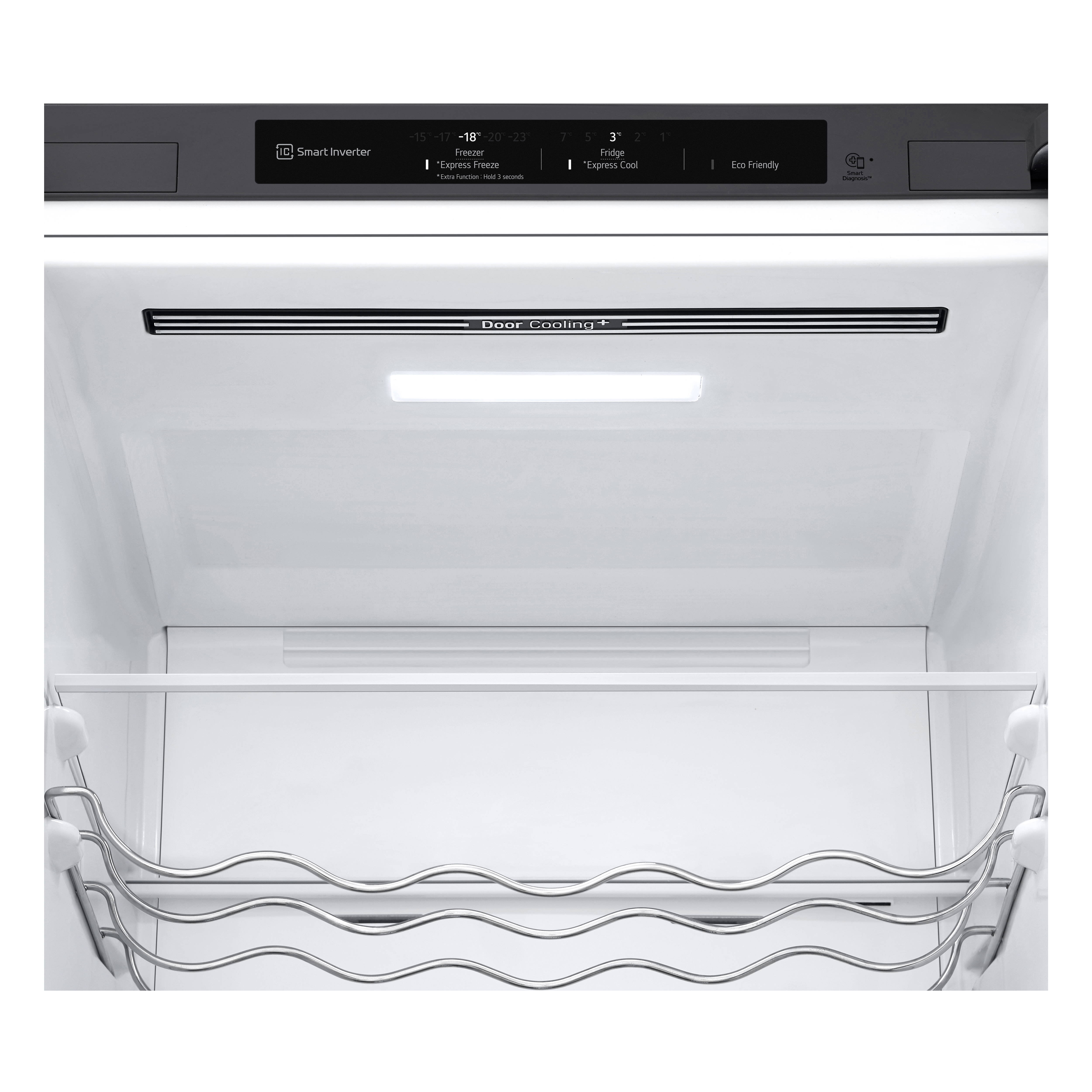Voir la diapositive 5 : LG Réfrigérateur combiné GBB62PZGDN, 384 L, Froid ventilé No frost, D