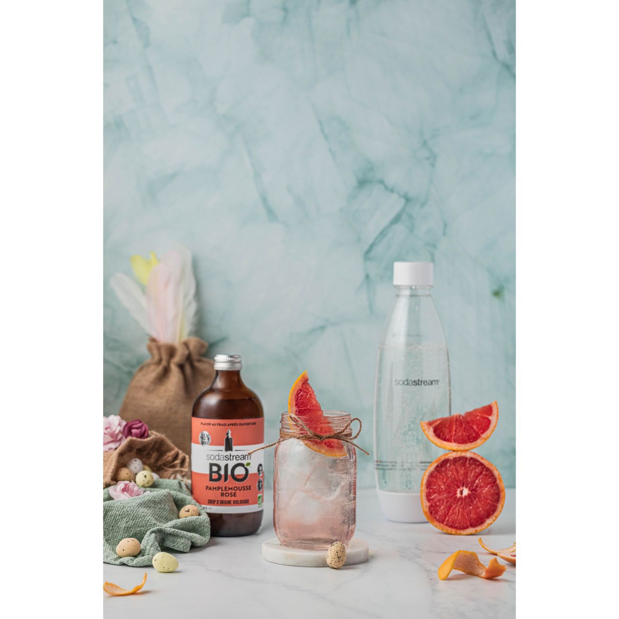 Voir la diapositive 2 : SODASTREAM Sirop Bio Pamplemousse 30011355 - Rose