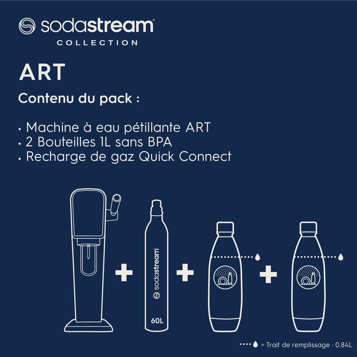 SODASTREAM Machine à gazéifier ART - Noir