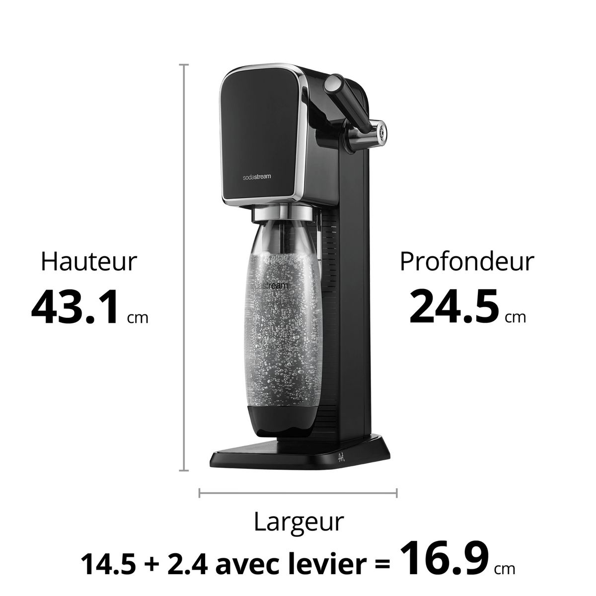 SODASTREAM Machine à gazéifier ART - Noir