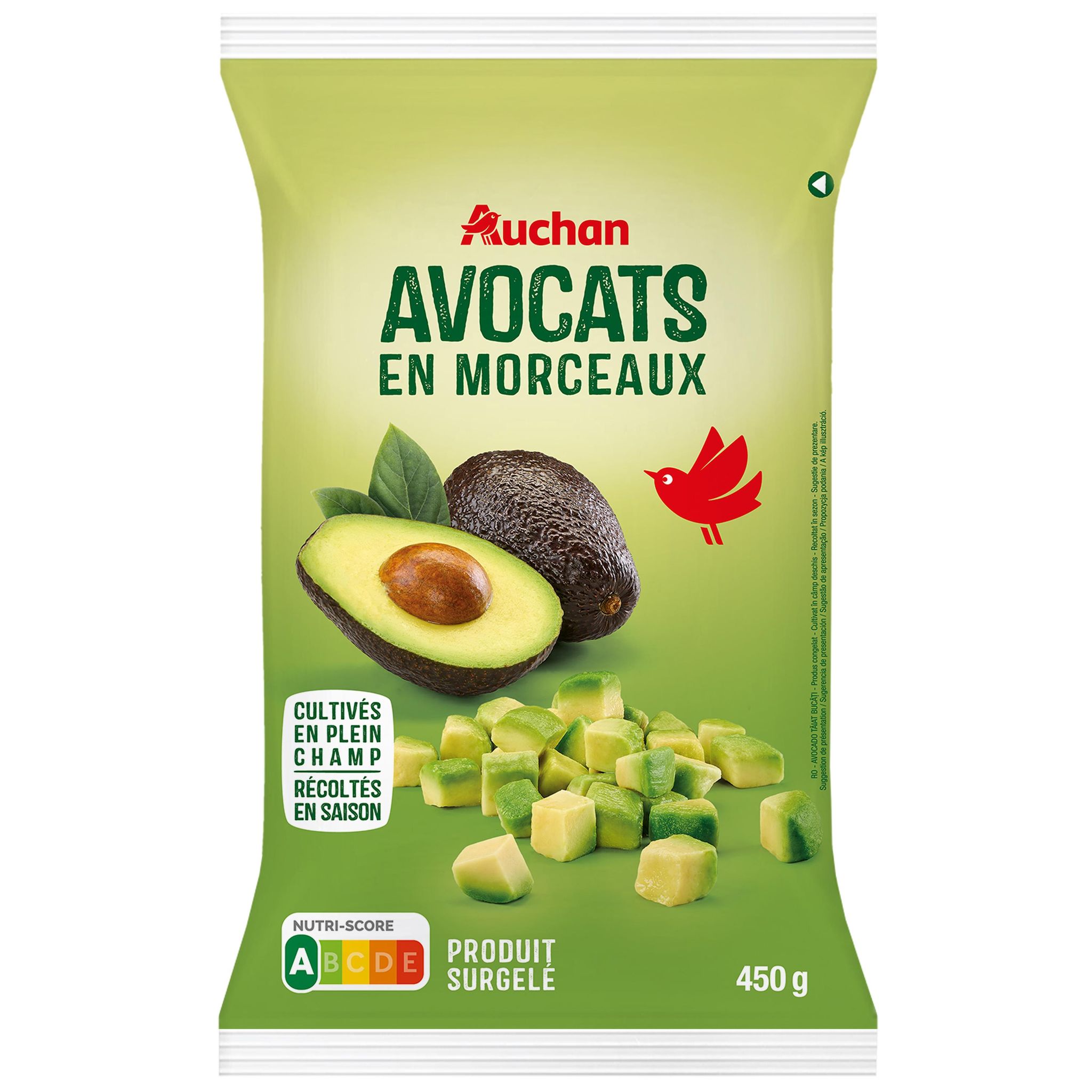 Voir la diapositive 4 : AUCHAN Avocats en morceaux 450g