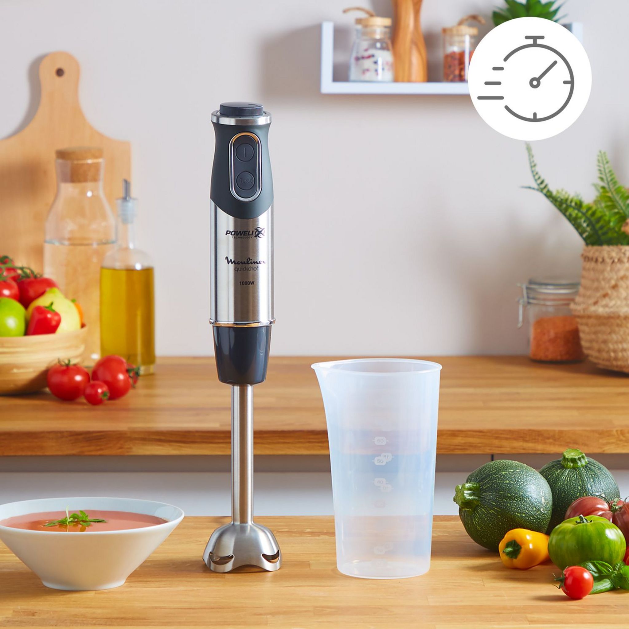 Voir la diapositive 10 : MOULINEX Mixeur plongeant  DD65S810 - Silver