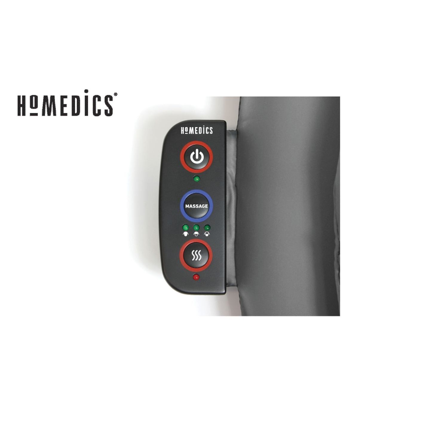 Voir la diapositive 2 : HOMEDICS Siège de massage HMSBM195H - Gris