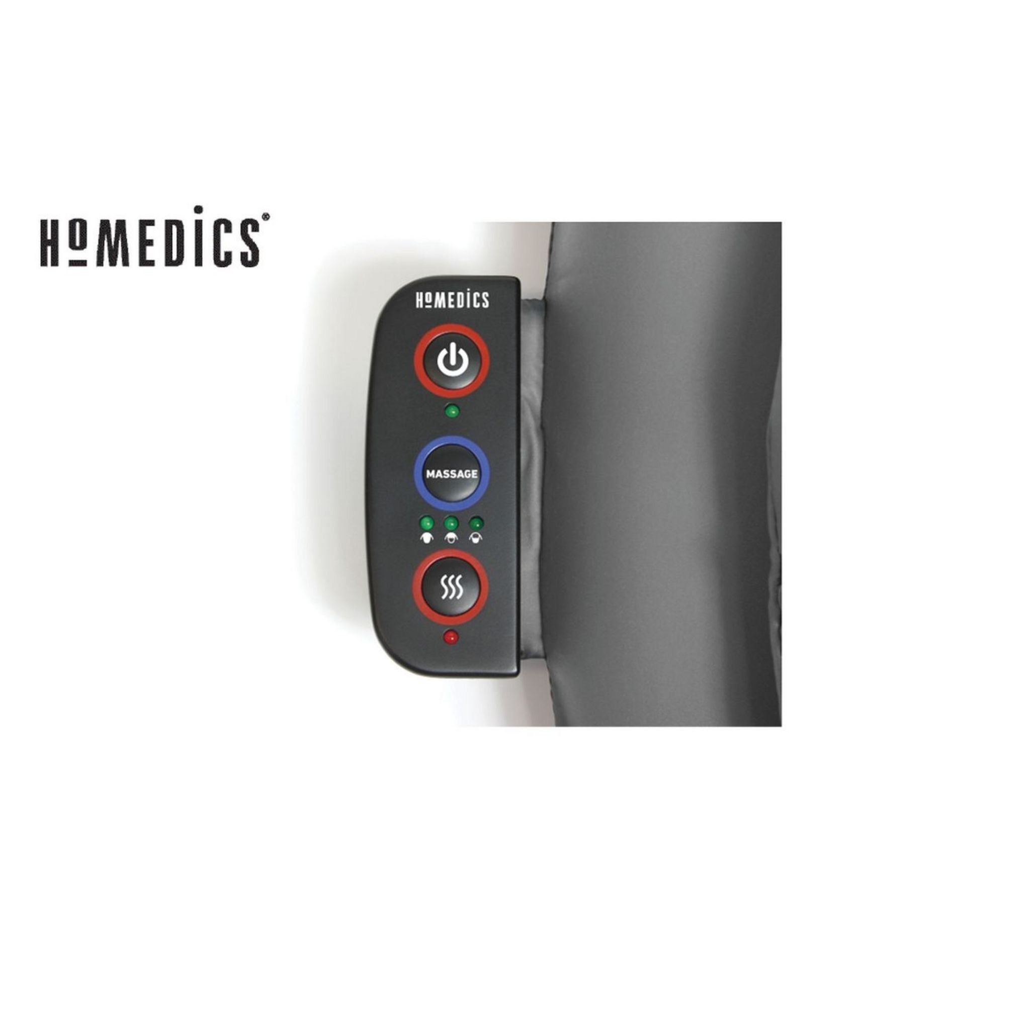 Voir la diapositive 2 : HOMEDICS Siège de massage HMSBM195H - Gris