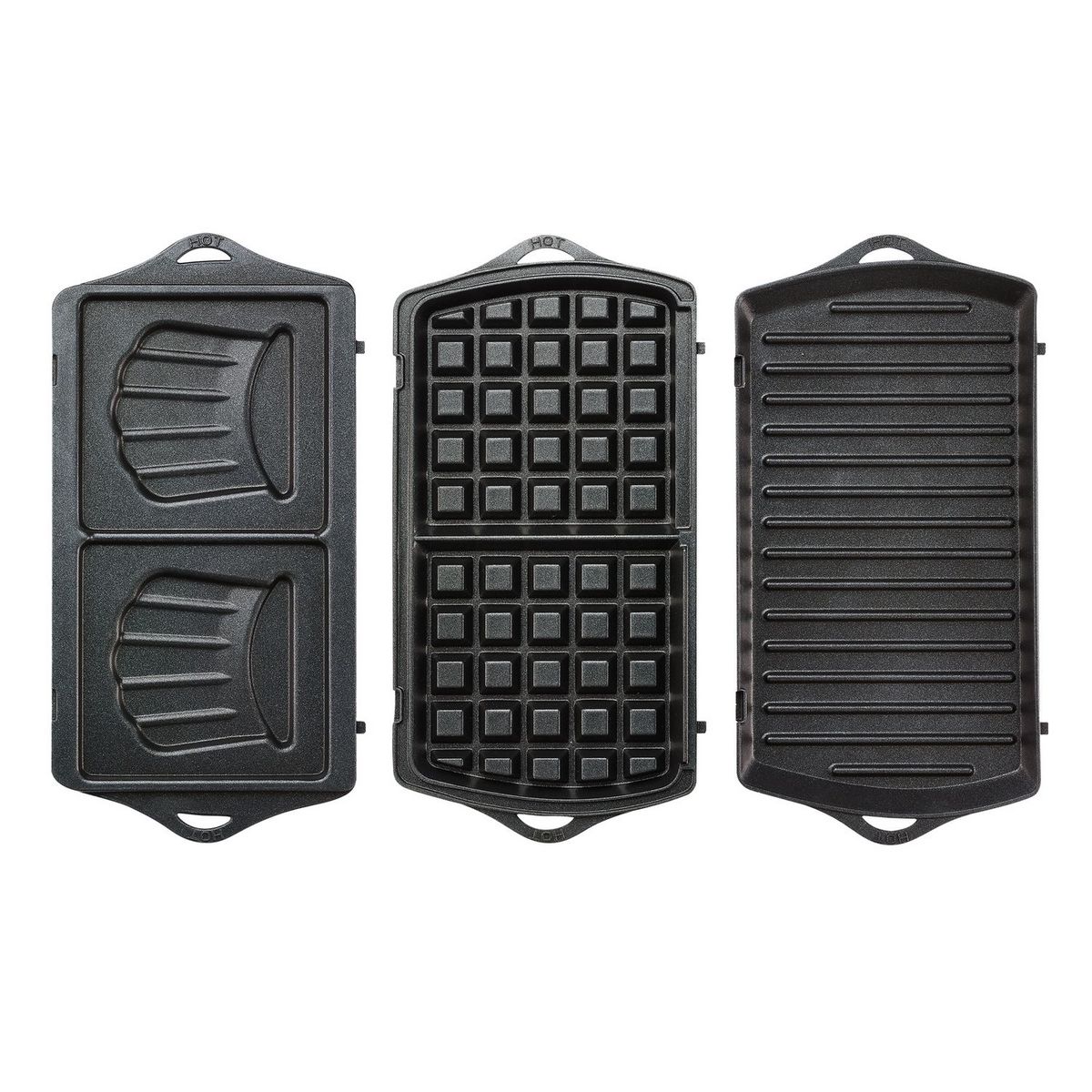 TEFAL Gaufrier croque-monsieur 3-en-1 SW614B01 - Gris noir