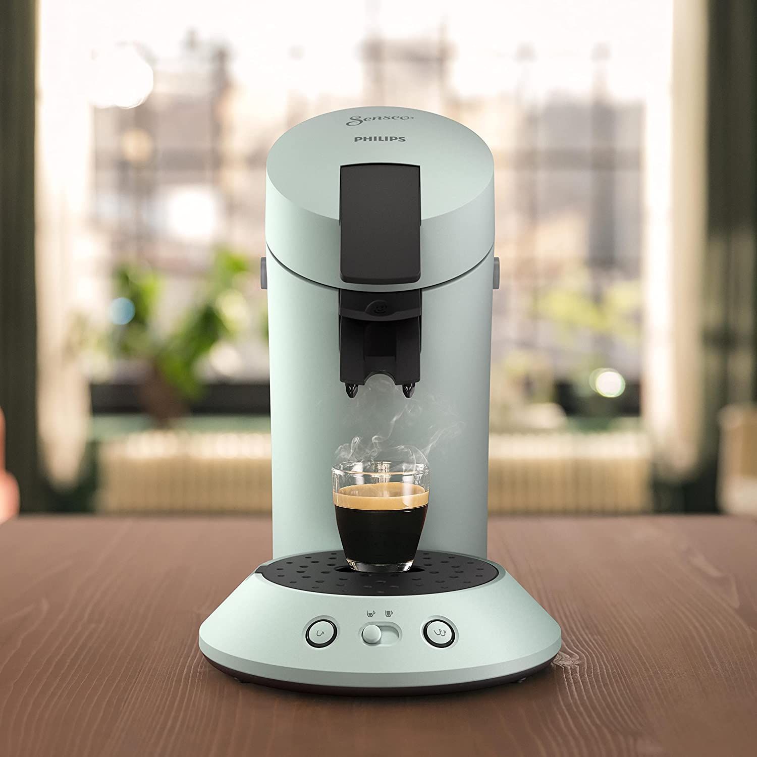 Voir la diapositive 2 : PHILIPS Cafetière à dosette senseo CSA210/21 - Vert menthe