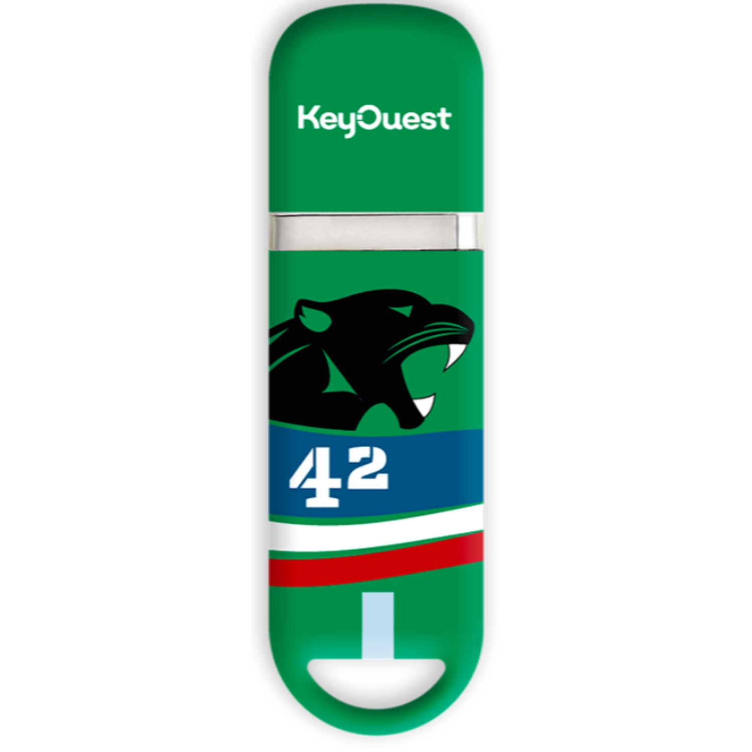 Voir la diapositive 3 : KEYOUEST Clé USB 32Go Loire - Vert, noir et bleu
