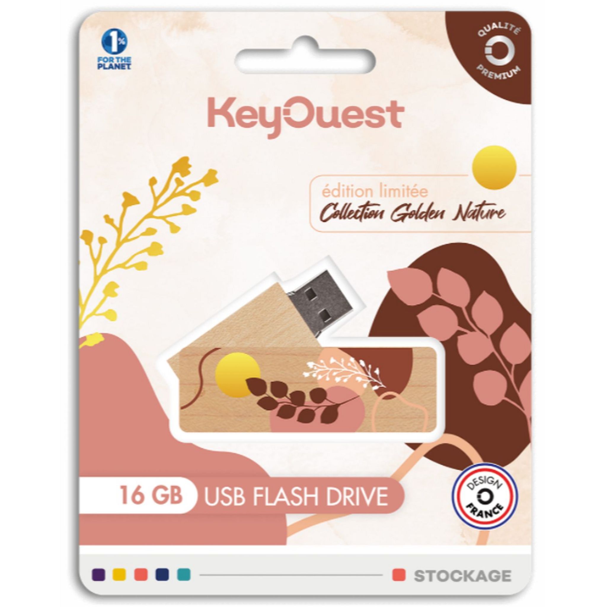 Voir la diapositive 2 : KEYOUEST Clé USB 32Go Bois grand cru - Bois