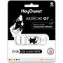 Voir la diapositive 2 : KEYOUEST Clé USB 32Go Ardèche - Blanc et noir