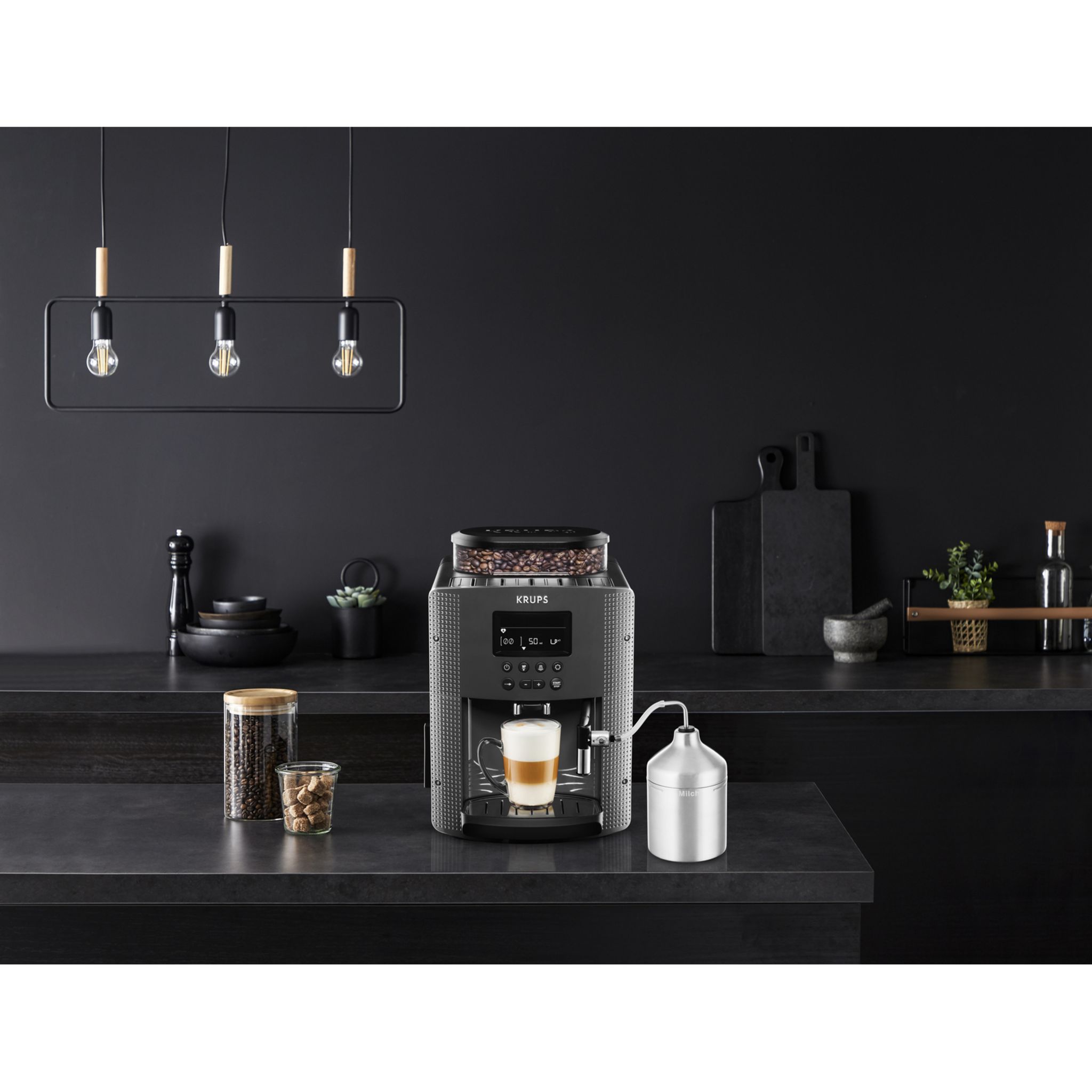 Voir la diapositive 2 : KRUPS Machine à café expresso avec broyeur EA816B70 - Noir