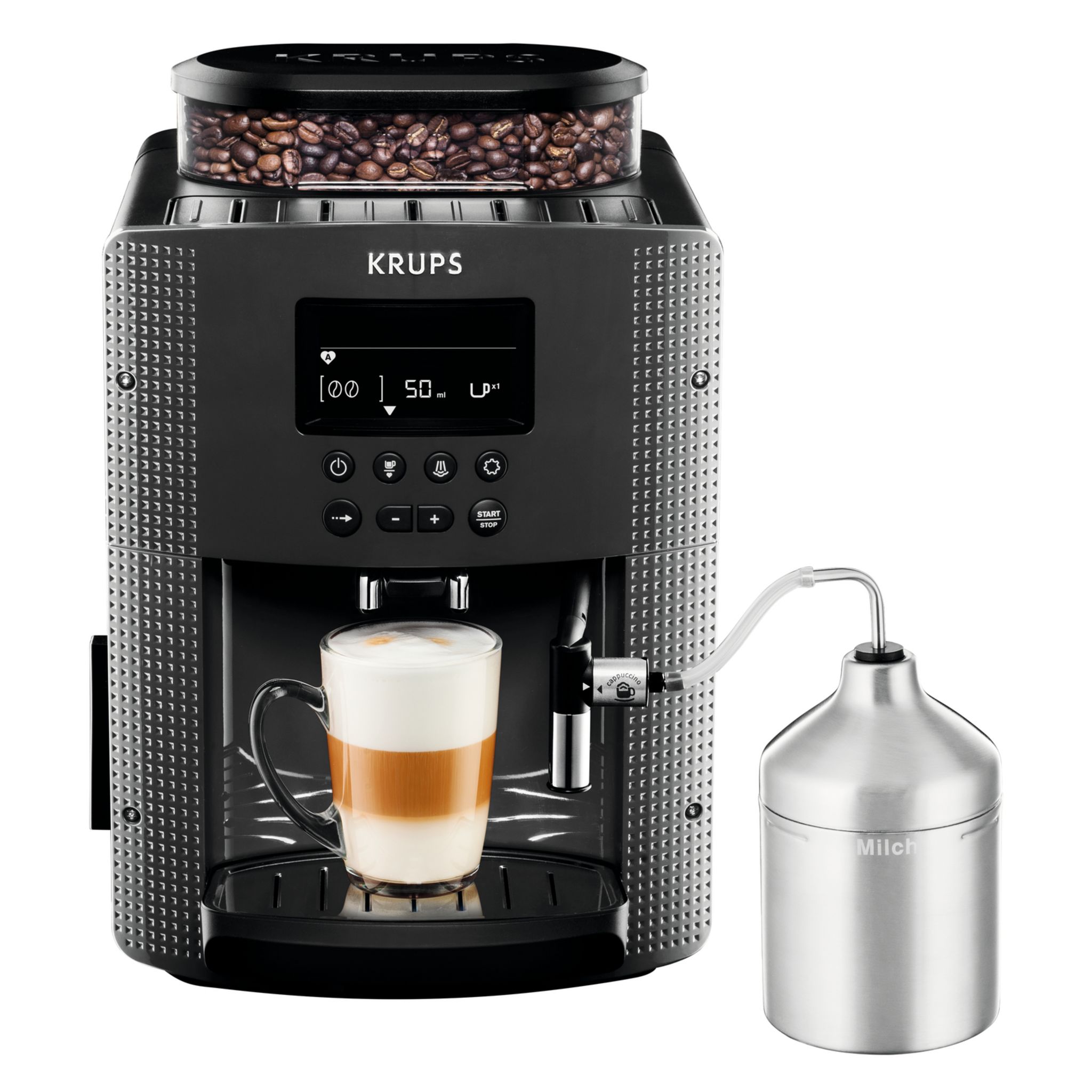 Voir la diapositive 7 : KRUPS Machine à café expresso avec broyeur EA816B70 - Noir