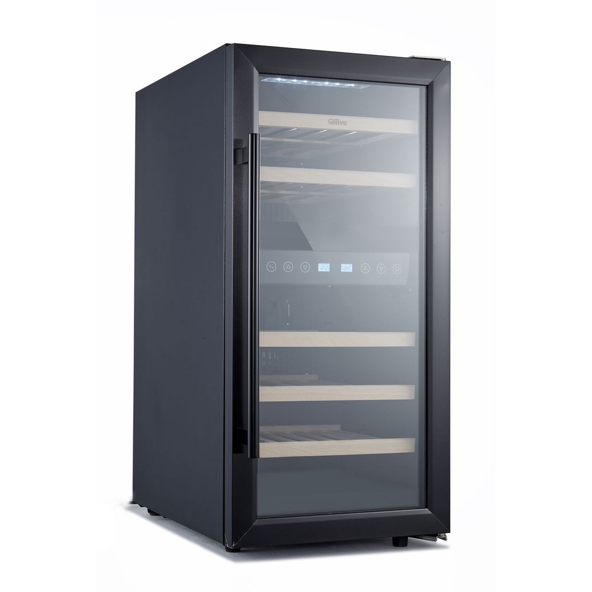 QILIVE Cave à vin 600110238, 33 bouteilles, 41 dB, Porte vitrée