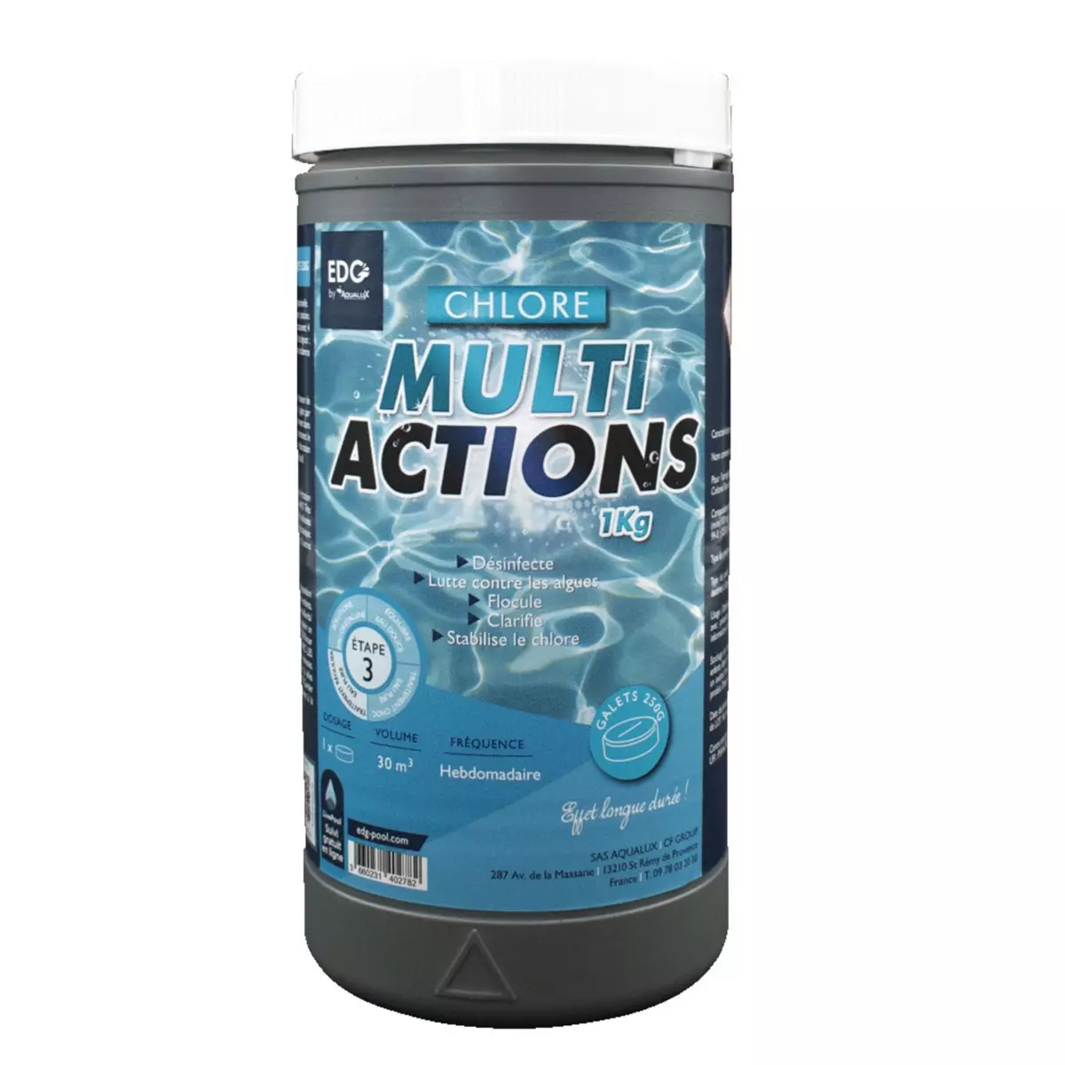 AQUALUX Chlore multi-actions galets 250g - 1kg