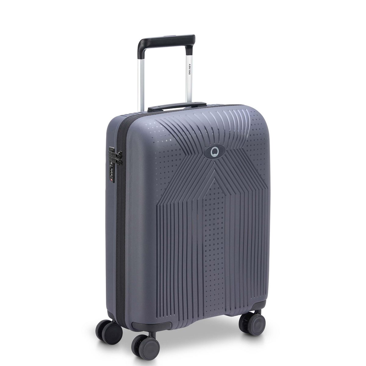 DELSEY Valise cabine rigide 55cm 8 roues ORDENER - gris