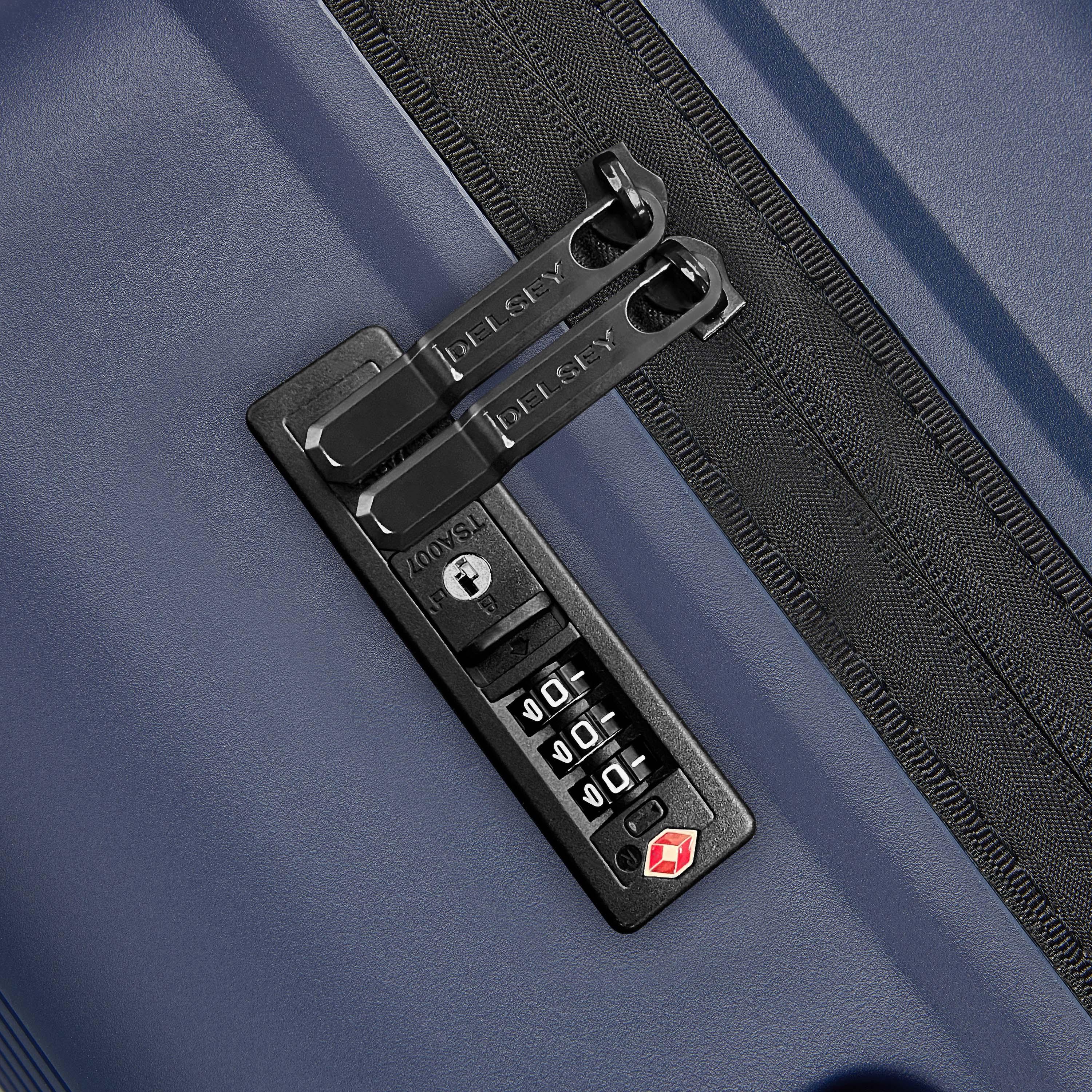 Voir la diapositive 7 : DELSEY Trolley TSA Ordener 66cm 4 roues - Bleu
