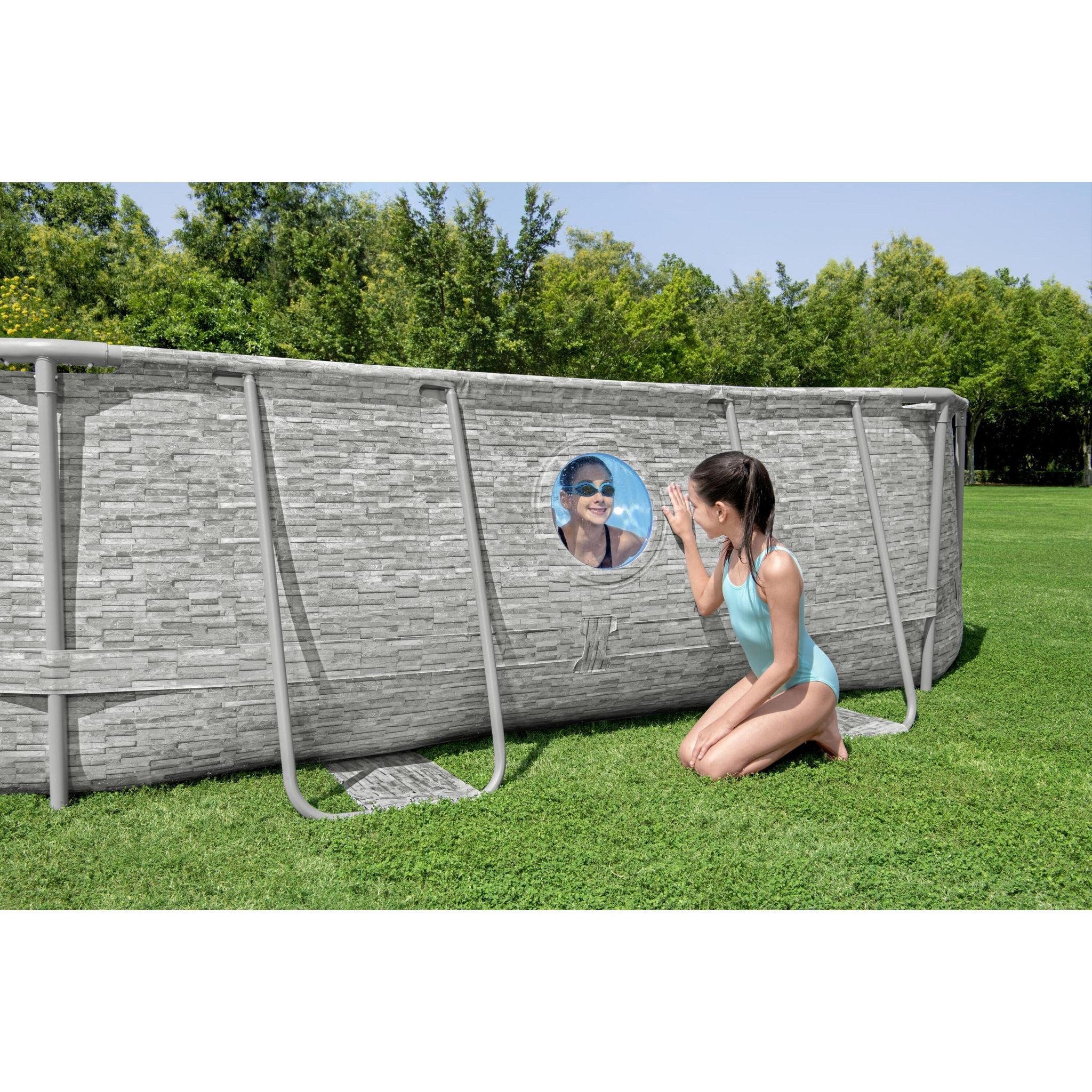 Voir la diapositive 6 : BESTWAY Piscine tubulaire ovale - 488x305x107cm