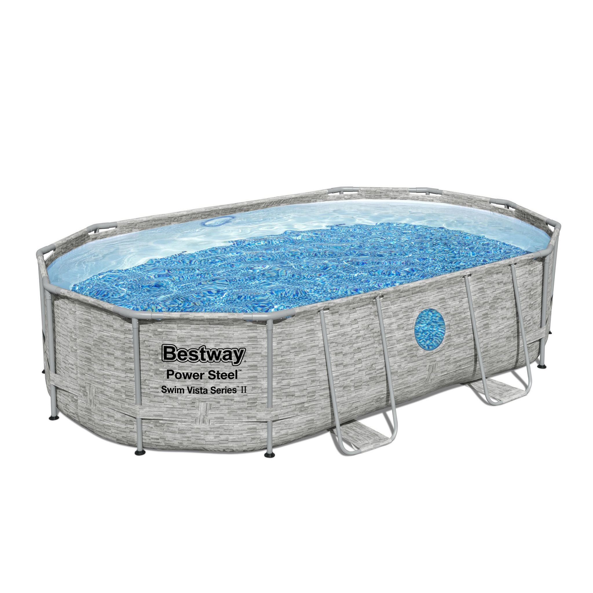 Voir la diapositive 9 : BESTWAY Piscine tubulaire ovale - 488x305x107cm