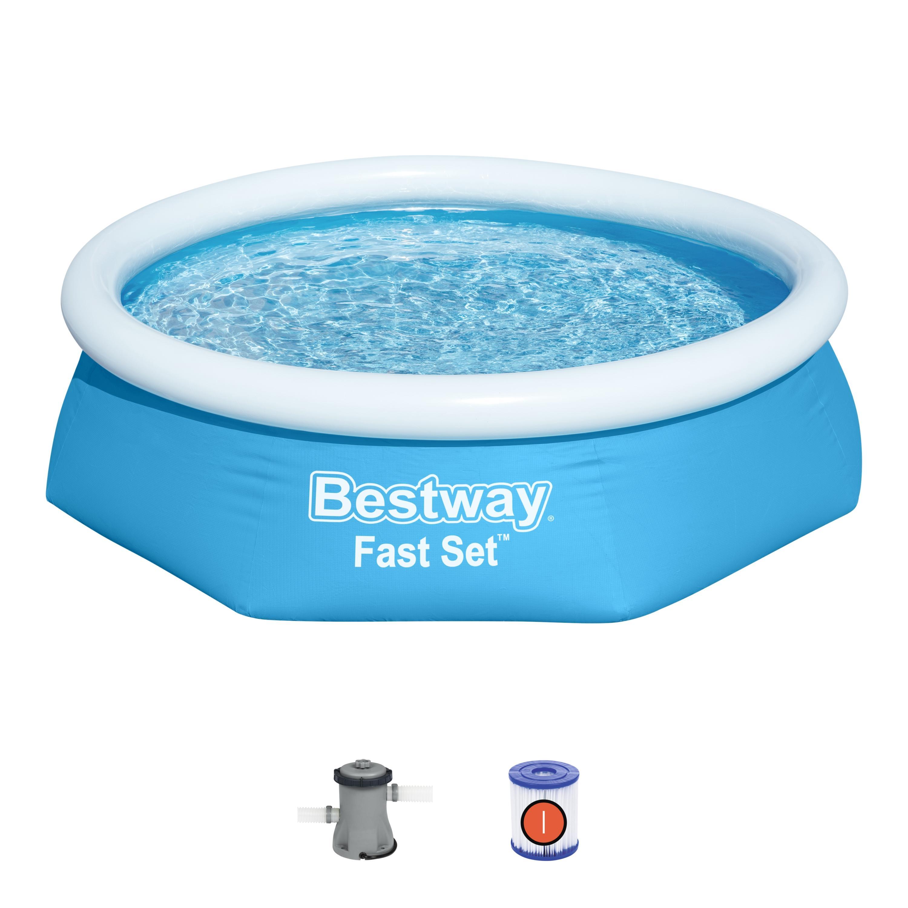 Voir la diapositive 6 : BESTWAY Piscine autoportante rde fast steel244x61cm