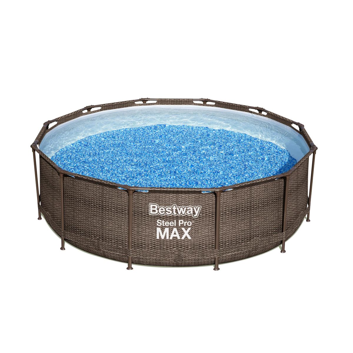 BESTWAY Piscine tubulaire Bestway ronde Ø 3,66 x 1,00 m Steel Pro Max - Rotin