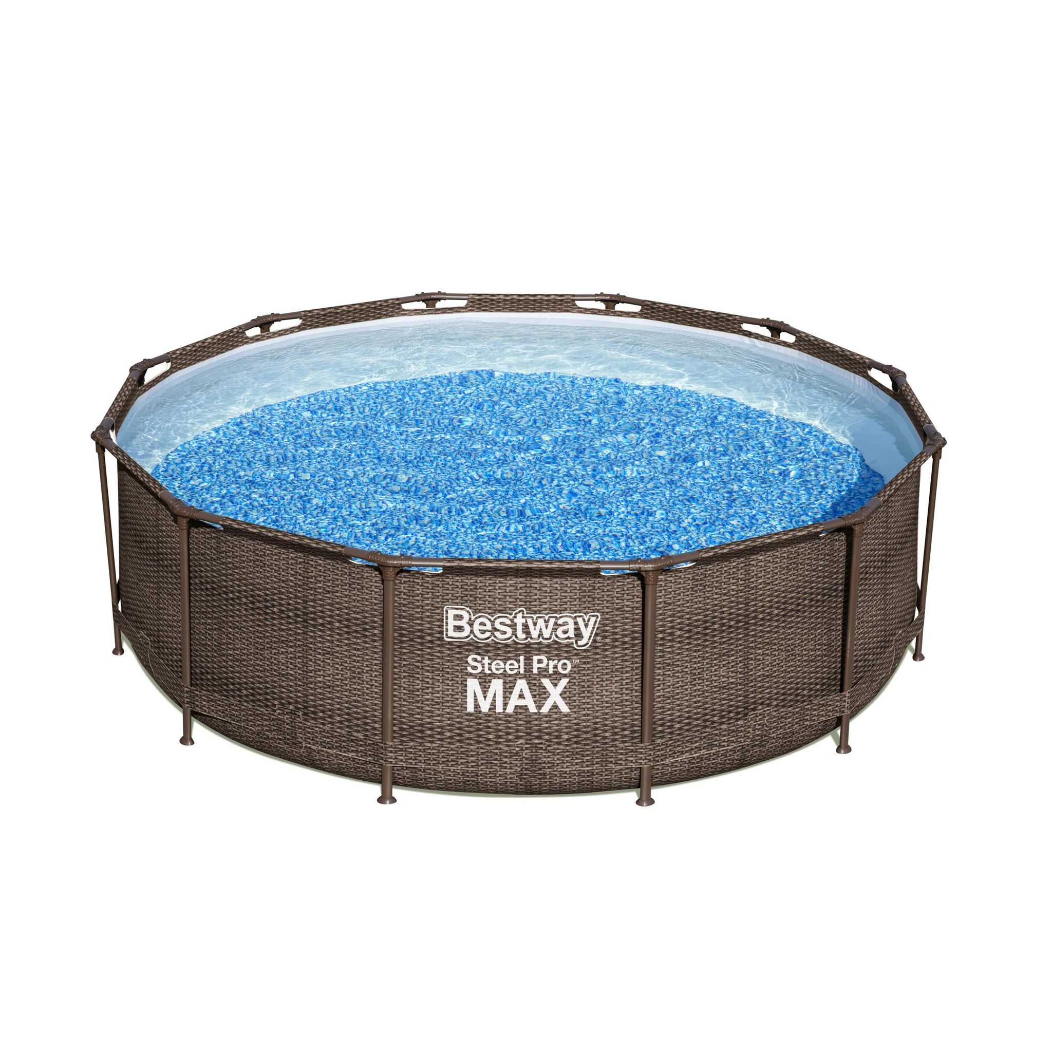 Voir la diapositive 2 : BESTWAY Piscine tubulaire Bestway ronde Ø 3,66 x 1,00 m Steel Pro Max - Rotin