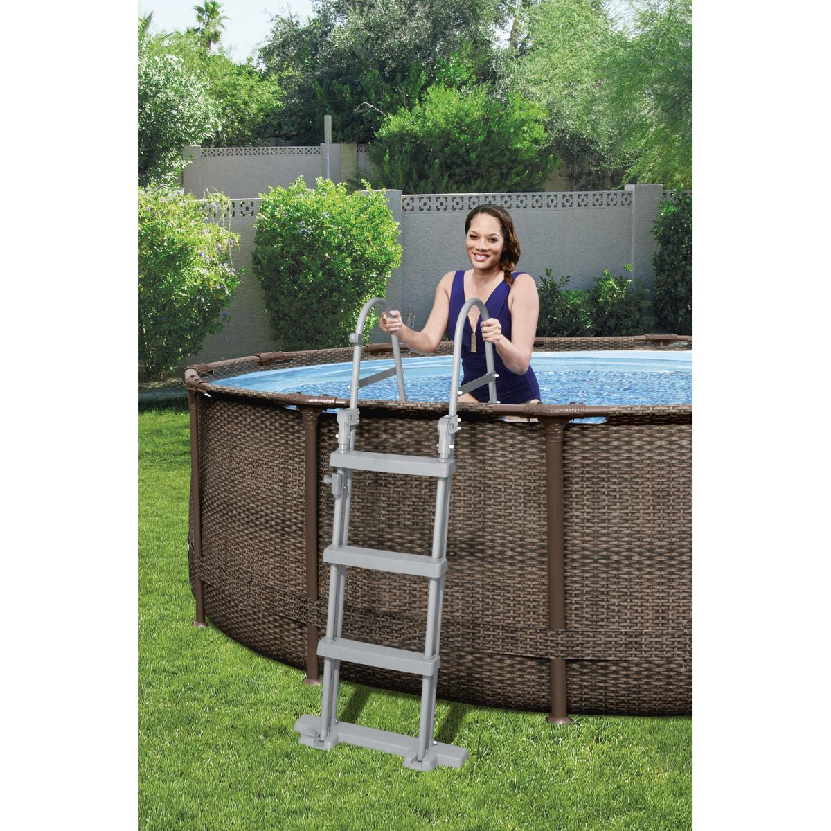 BESTWAY Piscine tubulaire Bestway ronde Ø 3,66 x 1,00 m Steel Pro Max - Rotin