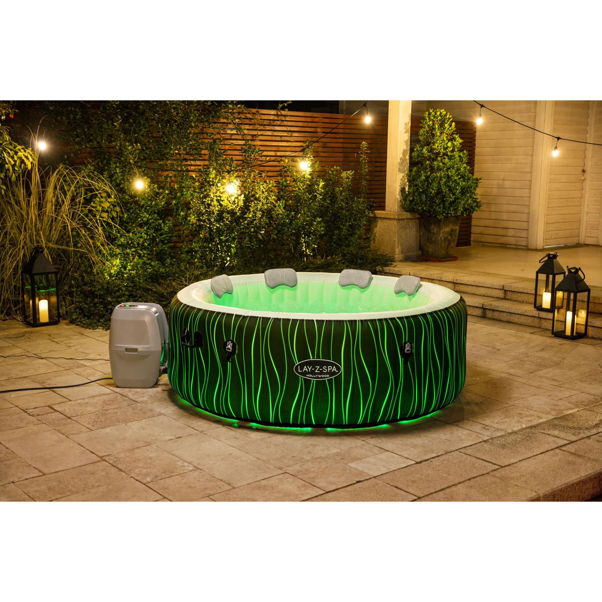 Voir la diapositive 13 : BESTWAY Spa gonflable rond 4-6 personnes 196x66cm HOLLYWOOD