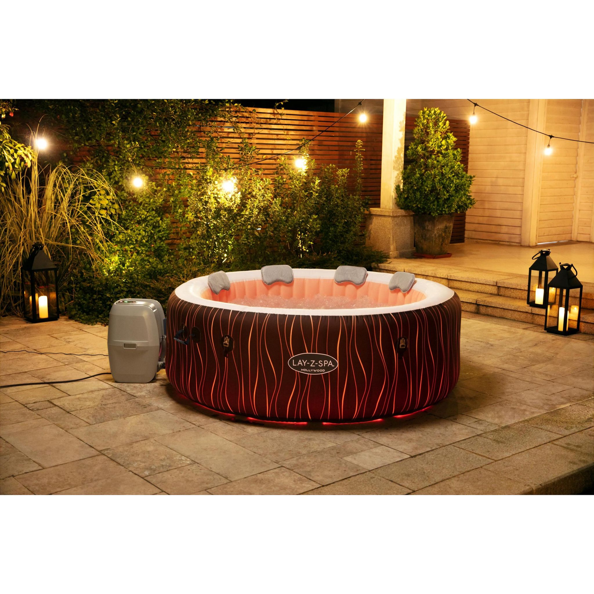 Voir la diapositive 15 : BESTWAY Spa gonflable rond 4-6 personnes 196x66cm HOLLYWOOD